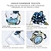 Kpcuisite Glass Tea Cup Coffee Mugs & Gifts for Women with Spoon Beautiful Rose Flower Butterfly (Blue Tall)