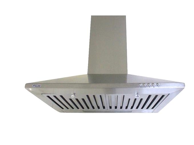Felixe Kitchen Chimney Hood 60 Stainless Steel (Sapphire) Push Button 1100m3/hr