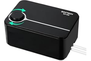 UPETTOOLS Aquarium Air Pump, Fish Tank Air Pump Ultra Quiet Powerful Bubbler Aerator, 5W 4L/min, Adjustable Dual Outlet, for 10-180 Gallon Fish Tank