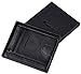 Travelambo RFID Front Pocket Minimalist Slim Wallet Genuine Leather Small Size (Stark Black)