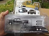 Greenlight 1/64 Hitch & Tow 2018 Ford F350 dually King Ranch Magma red w/ HD Flatbed Trailer Nib