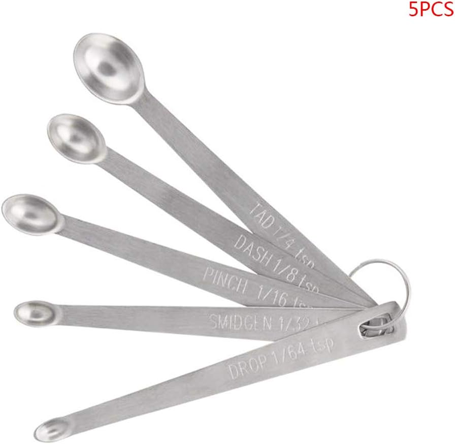 GUSENG 5pcs/set Stainless Steel Mini Measuring Spoon Durable Home Sauce Cutlery Accessories Kitchen Baking Tool