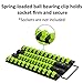Olsa Tools Socket Organizer Tray | Black Tray with Green Clips | Holds 48 Pcs Sockets | Premium Quality Tools Organizer