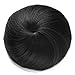 Onedor Synthetic Fiber Hair Extension Chignon Donut Bun Wig Hairpiece (1B - Off Black)