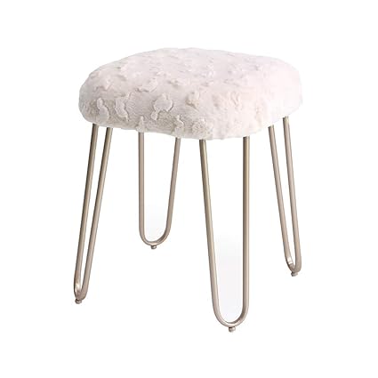 Amazon Com Fashion Cloth Round Upholstered Footstool Makeup