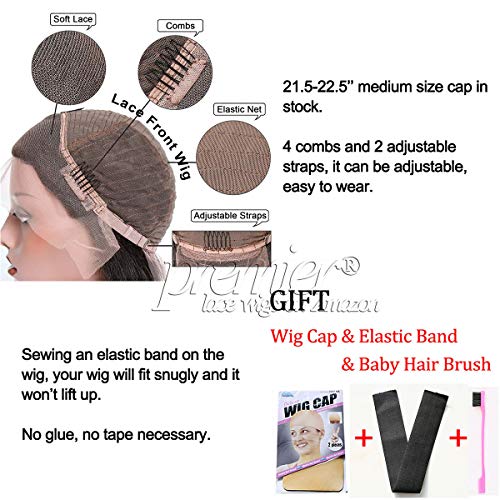 Premier-Loose-Curly-Lace-Front-Wigs-Brazilian-Remy-Human-Hair-Natural-Wave-Wigs-For-Black-Woman-With-Baby-Hair-14-Inches-Natural-Color-130-Density
