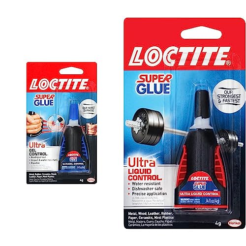 Loctite Super Glue Ultra Gel Control, Pack of 6 & Super Glue Ultra