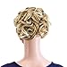 SWACC Short Messy Curly Dish Hair Bun Extension Easy Stretch hair Combs Clip in Ponytail Extension Scrunchie Chignon Tray Ponytail Hairpieces (Blonde Mixed-27T613#)thumb 2