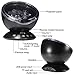 GRDE Remote Control Projector Light With Built-in Music Player 12 LEDs 7 Color Changing Modes Ocean Wave Projector Night Light for Bedroom Living Room (Black)