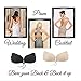 Lnabni Strapless Self Adhesive Silicone Invisible Push-up Bras for Women, Pack of 2 (B),Beige and Black