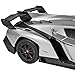 Best Choice Products 1/24 Officially Licensed RC Lamborghini Veneno Sport Racing Car W/ 27MHz Remote Controller- Grey