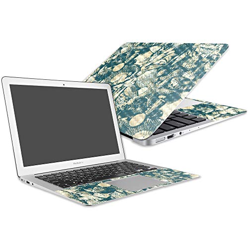 MightySkins Carbon Fiber Skin for Apple MacBook Air 13" (2017) - Tan Seashells…