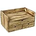 MyGift Torched Wood Desk Organizer, Document and Paper Holder Cabinet with 3 Drawer Office Supplies Storage Organizer