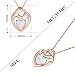 MEGACHIC Mother Rose Gold Created White Opal Heart Pendant Necklace Jewelry Gifts for Women Mom Wife Her