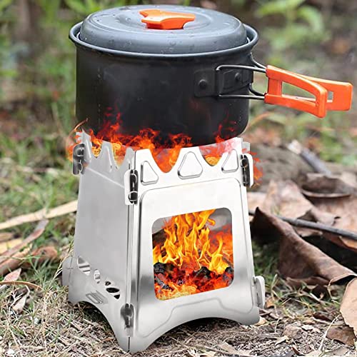 Rocket Stove Portable Camping Stove Foldable Stainless Steel