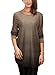 DJT Womens Long Sleeve Pattern Tunic Jumper Shirt One Size Coffee