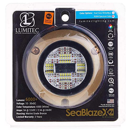 Lumitec SeaBlaze X2 Underwater Light, Bronze, Spectrum RGBW, One Size