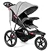 Costzon Baby Jogger Stroller, All Terrain Lightweight Fitness Jogging Stroller w/Parental Cup Phone Holder, Free Tractive Webbing, Large Storage Basket (Gray)