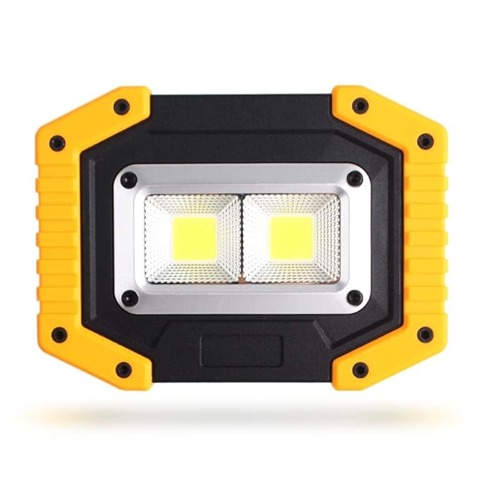 Eachbid 30W LED Work Light Cordless Floodlight COB Emergency Security Lights with USB Port Use for Garage Camping Fishing
