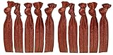 No Crease Hair Ties (All Brown) - 10 Pack By Kenz Laurenz