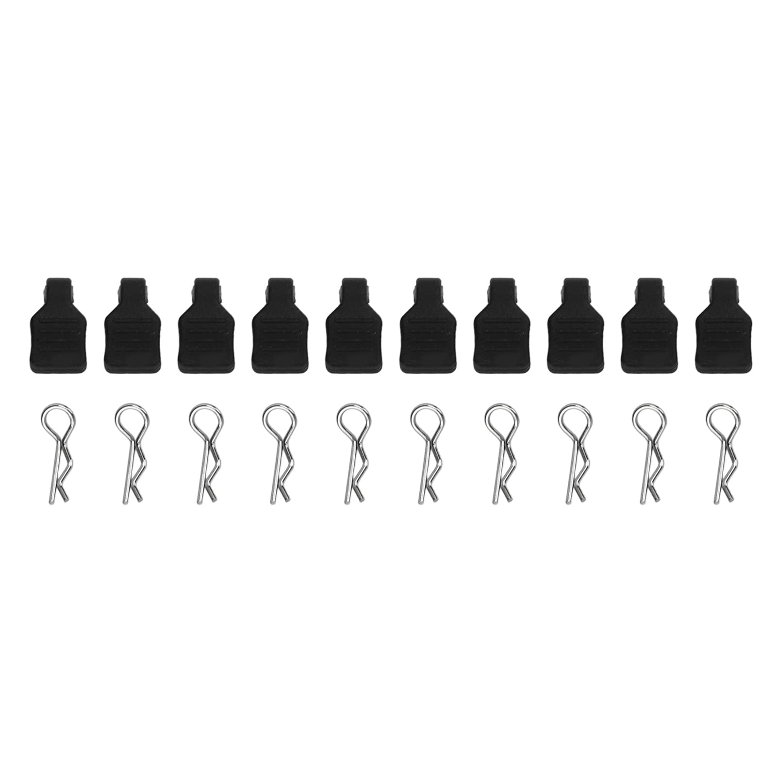 JTLB RC Body Clips, 1/18 1/24 Body Clips Pins with Fixing Bracket Stable Reliable Small Replaceable Practical Remote Control Car Accessories (Black)