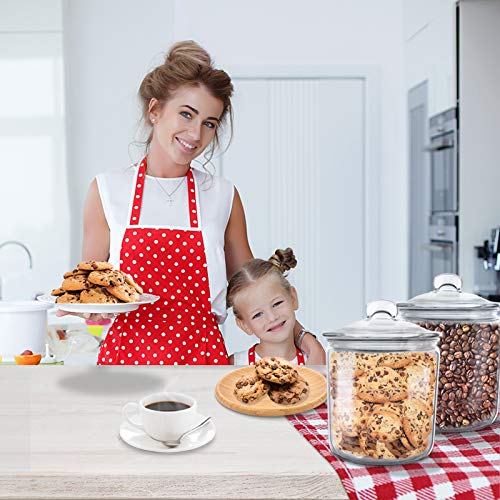 MASTERTOP Glass Jars with Lids,1 Gallon Airtight Big Glass Cookie Jar