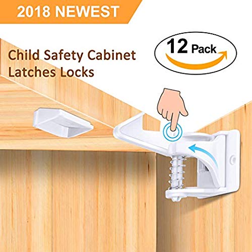 kitchen cabinet safety latches