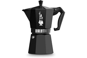 Bialetti Mocha Exclusive Black 6 Cup Open Fire (Coffee Maker, Espresso Maker, Makinetta)