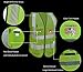 Misslo 5 Pockets High Visibility Zipper Front Breathable Safety Vest with Reflective Strips, Neon Yellow (Extra Large)
