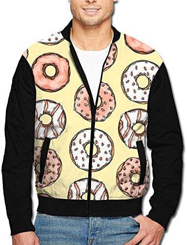 Jacket Design Love Donut Pattern Mens Guys Warm Slim Styles Nice