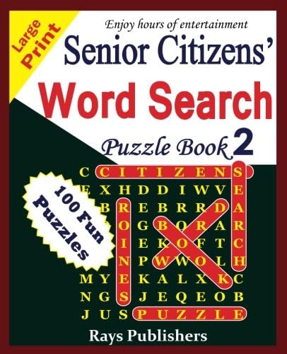 Senior Citizens' word search puzzle book 2 (Volume 2) Paperback – Large Print, March 14, 2015