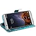 Axon 7 Mini Case, Linkertech PU Leather Wallet Flip Cover Case with Kickstand Feature Card Holder and Wrist Strap for ZTE Axon 7 Mini (A-01)