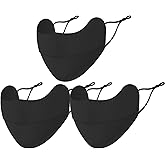 Enignic UV Face Mask Sun Protection,UPF 50+Blocks 98% of UVA/UVB Rays,UV Face Mask for Women Washable Reusable(3PCS) Black