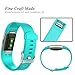 GEAK Bands for Fitbit Charge 2, Adjustable Sports Wrist Bands for Fitbit Charge 2, Small Classic Teal