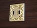 Double Light Switch Plate/ Cast Iron Switch Plate Cover/ Warm Yellow or Pick Your Color/ Switch Cover/ Fleur de Lis Style