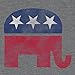 Republican Elephant T-Shirt | Grey | Poly Cotton Blend | Classic Look - Large,Heather Graphite