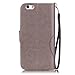 For iPhone 7 Case,iPhone 7 Leather Case,iPhone 7 Cover,Candywe [Grey] [Wallet]Leather Suit For iPhone 7 For Woman (With Strap)