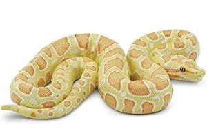 Safari Ltd. Albino Burmese Python Figurine - Lifelike 5.5" Snake Figure - Educational Toy for Boys, Girls, and Kids Ages 3+