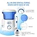 Nicefeel Electric Dental Water Flosser 600ml Capacity Quite Design（50db）Anti-leakage Professional Countertop Dental Oral Irrigator with 7 Multifunctional Tips for Adult and Kids