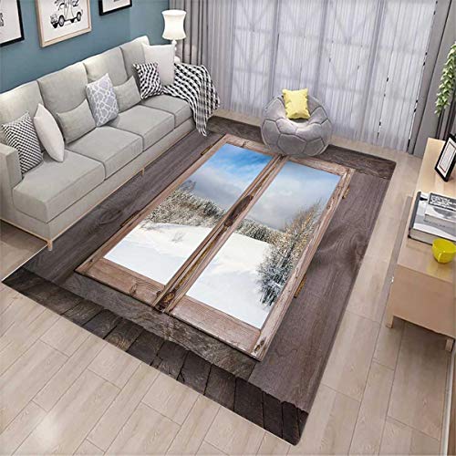 Artistic Winter Themed Rugs Scenery Rugs for the Season