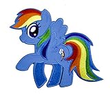 My Little Pony Rainbow Dash Patch Iron on Applique Alternative Clothing