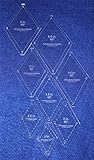 Diamond Templates 8 Pc Set No Tips 2 Inch - 5 1/2 Inch - Clear 1/8 Inch 60 Degree