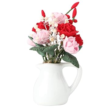 Zerone Mini Bonsai,1:12 Doll House Flower Accessory Miniature Bonsai Garden Balcony Decoration Toy