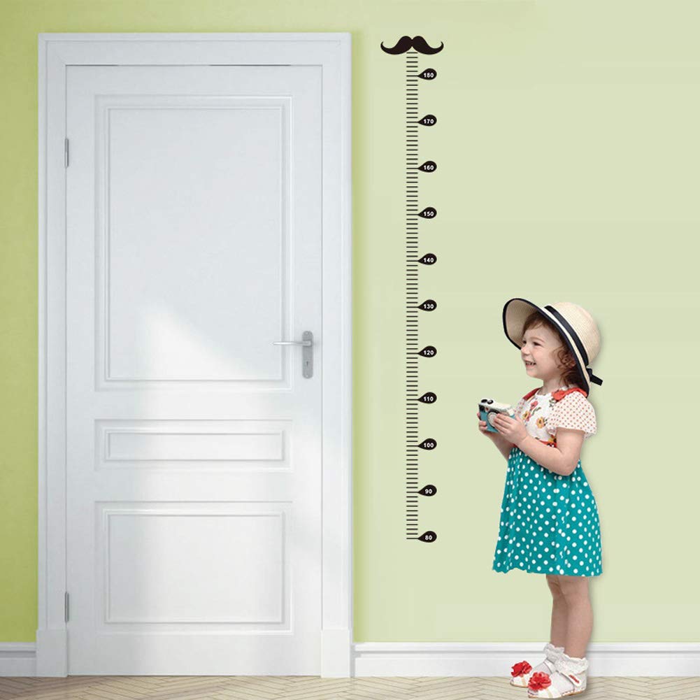 Enfants Bebe Chambre Pepiniere Diy Decoratif Adhesif Stickers Mural Wallpark Simple Moustache Noire Croissance Hauteur Toise Amovible Stickers Muraux Autocollants Bebe Puericulture Decorations Murales Centroarco Com