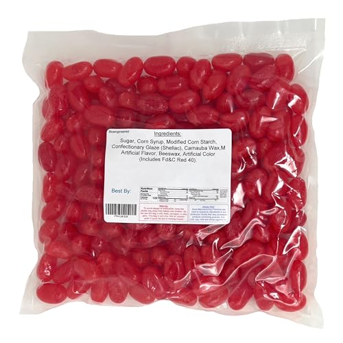 YANKEETRADERS CINNAMON JELLY BEANS, JUMBO SIZE, 2 POUND BULK BAG