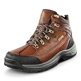 NORTIV 8 Mens Leather Waterproof Hiking Boots Mid