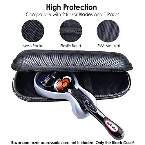 Hard EVA Razor Travel Case for Men's Razor Gillette Mach 3 Fusion