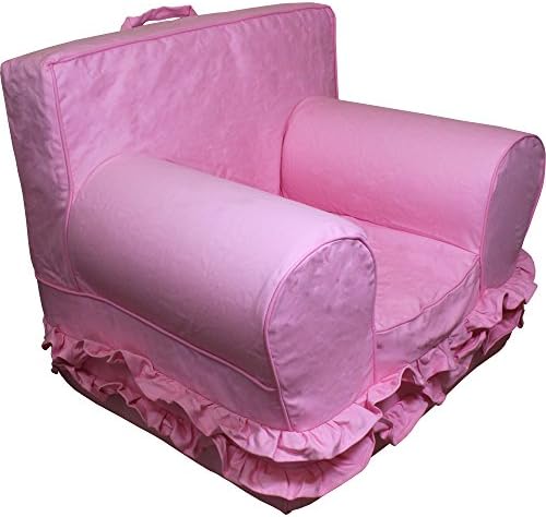 CUB CHAIRS Comfy Regular Pink with Ruffles Kid's Chair with Machine Washable Removable Cover