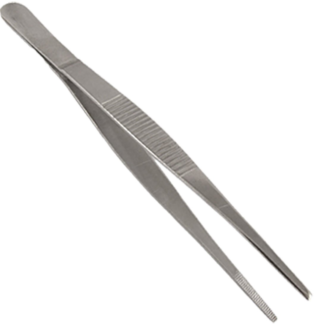 uxcell Nonslip Metal Tweezers, 16cm for Crafting Repairing
