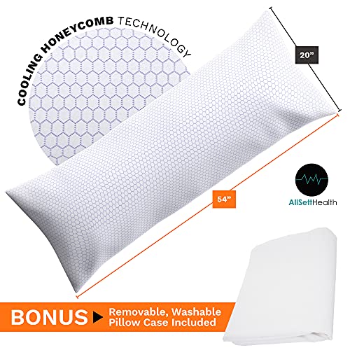 XXL Shredded Memory Foam Body Pillow Long Cooling Bed Pillow For